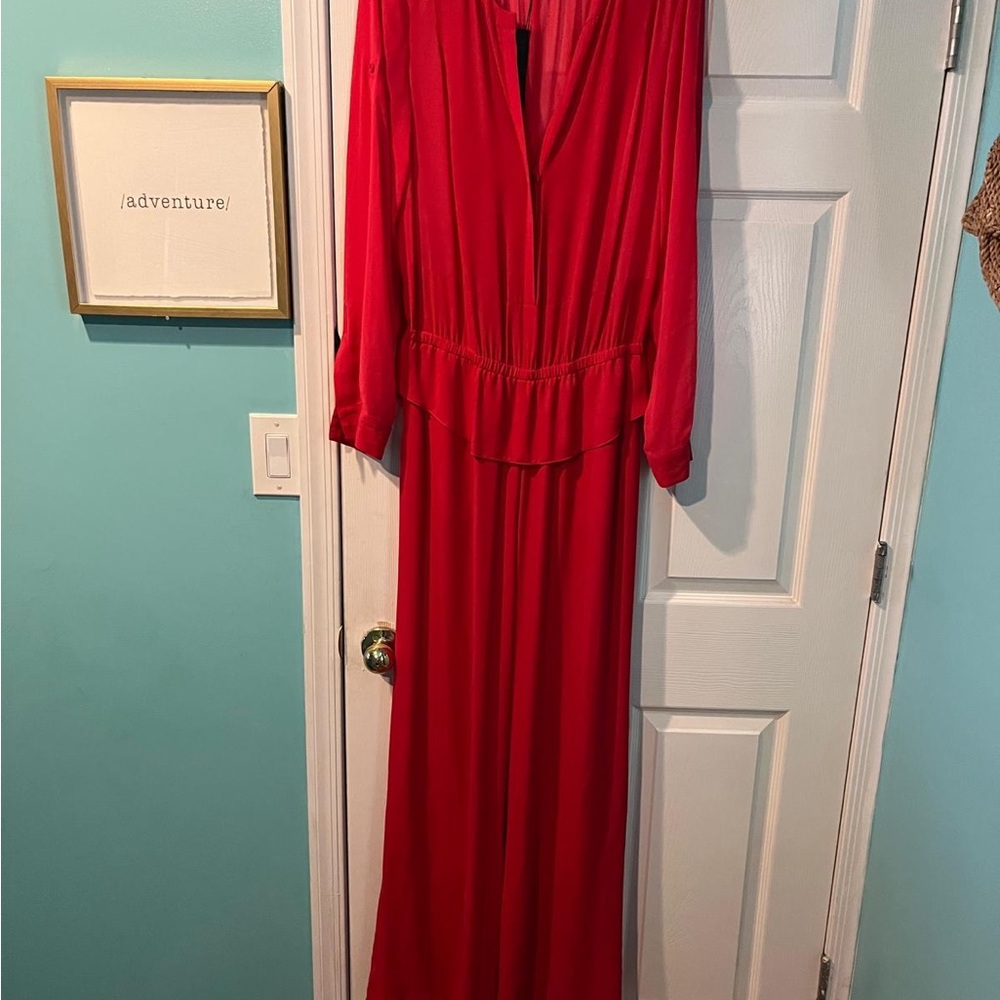 BCBGMaxAzria Red Jumpsuit